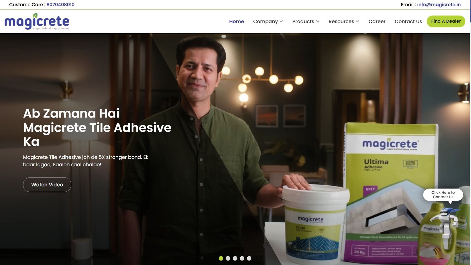 Magicrete Building Solutions – Web Design – Aequitasinfotech.com – Ahmedabad