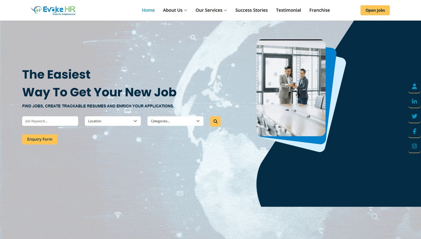evokehr.com – Web Development & SEO – Aequitasinfotech.com – Ahmedabad